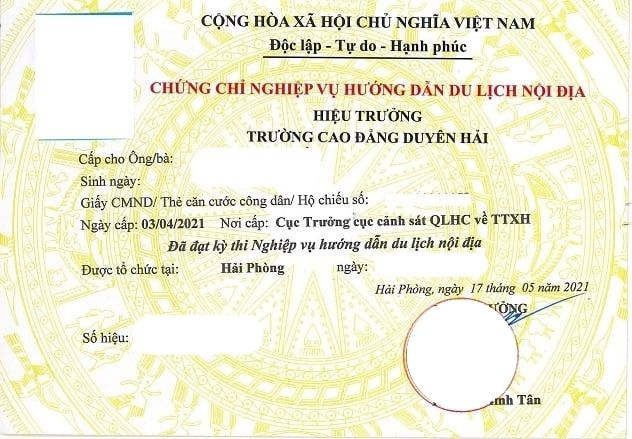 chứng chỉ nghiệp vụ hướng dẫn viên du lịch quốc tế chứng chỉ hướng dẫn viên du lịch nội địa